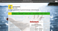 Desktop Screenshot of prohumanis.at
